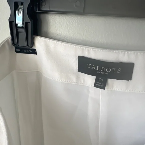 Talbots Hollywood style white lined pants - Picture 4 of 8